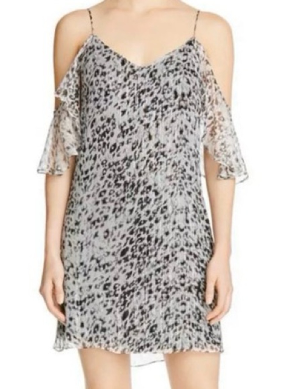 Ella Moss Leopard Print Ruffle Slip Dress
